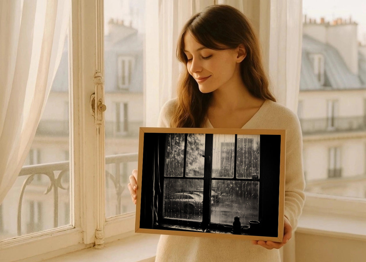 Cuadro Día de lluvia desde la habitación