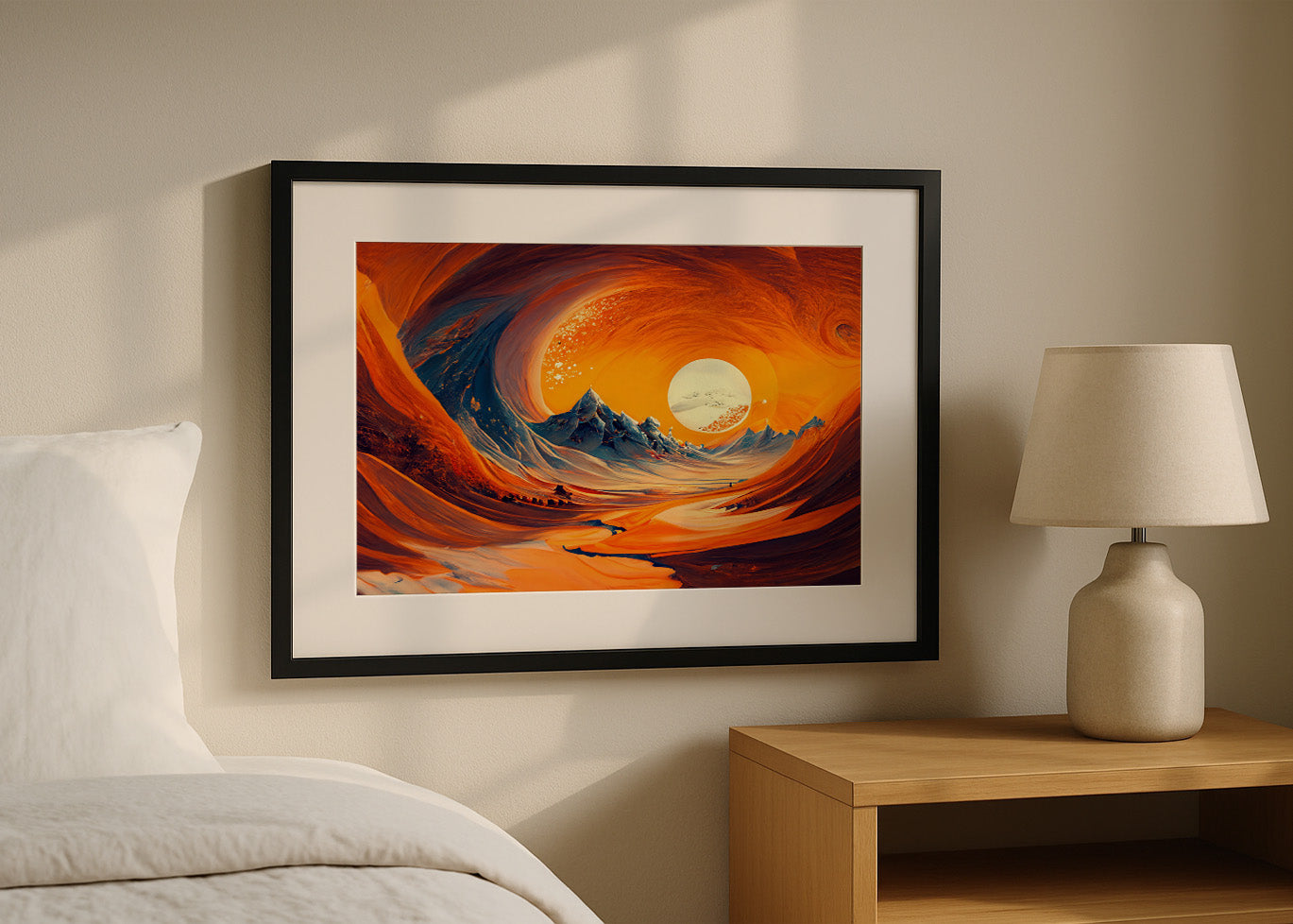 Cuadro Orange abstract landscape