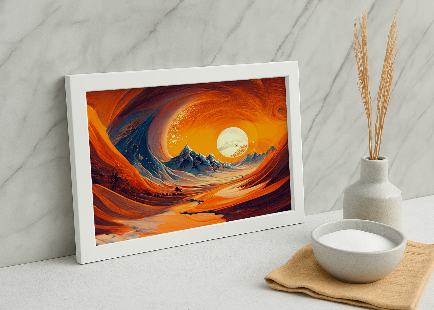 Cuadro Orange abstract landscape