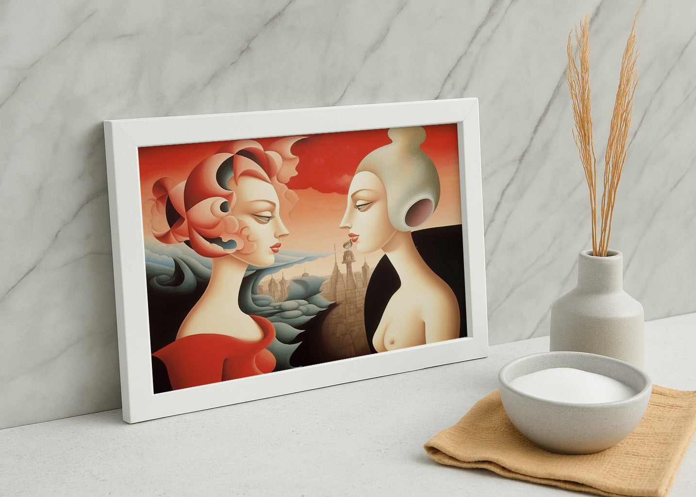 Cuadro Feminidad en surrealismo