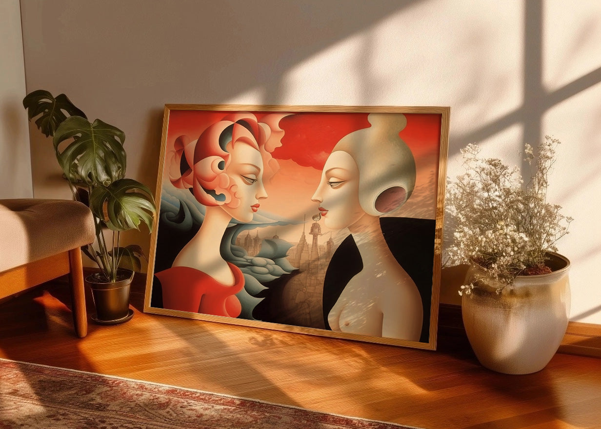 Cuadro Feminidad en surrealismo