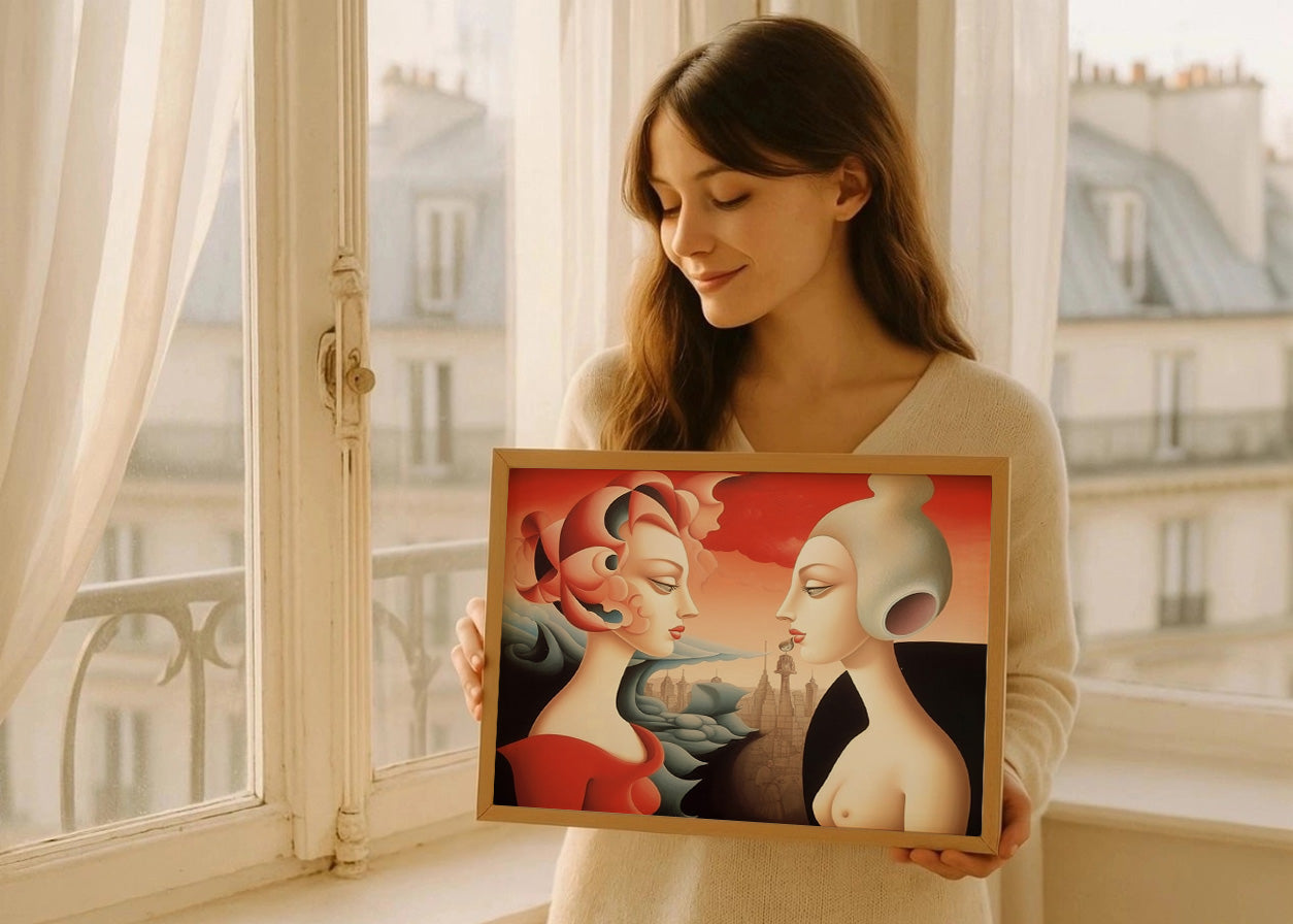 Cuadro Feminidad en surrealismo