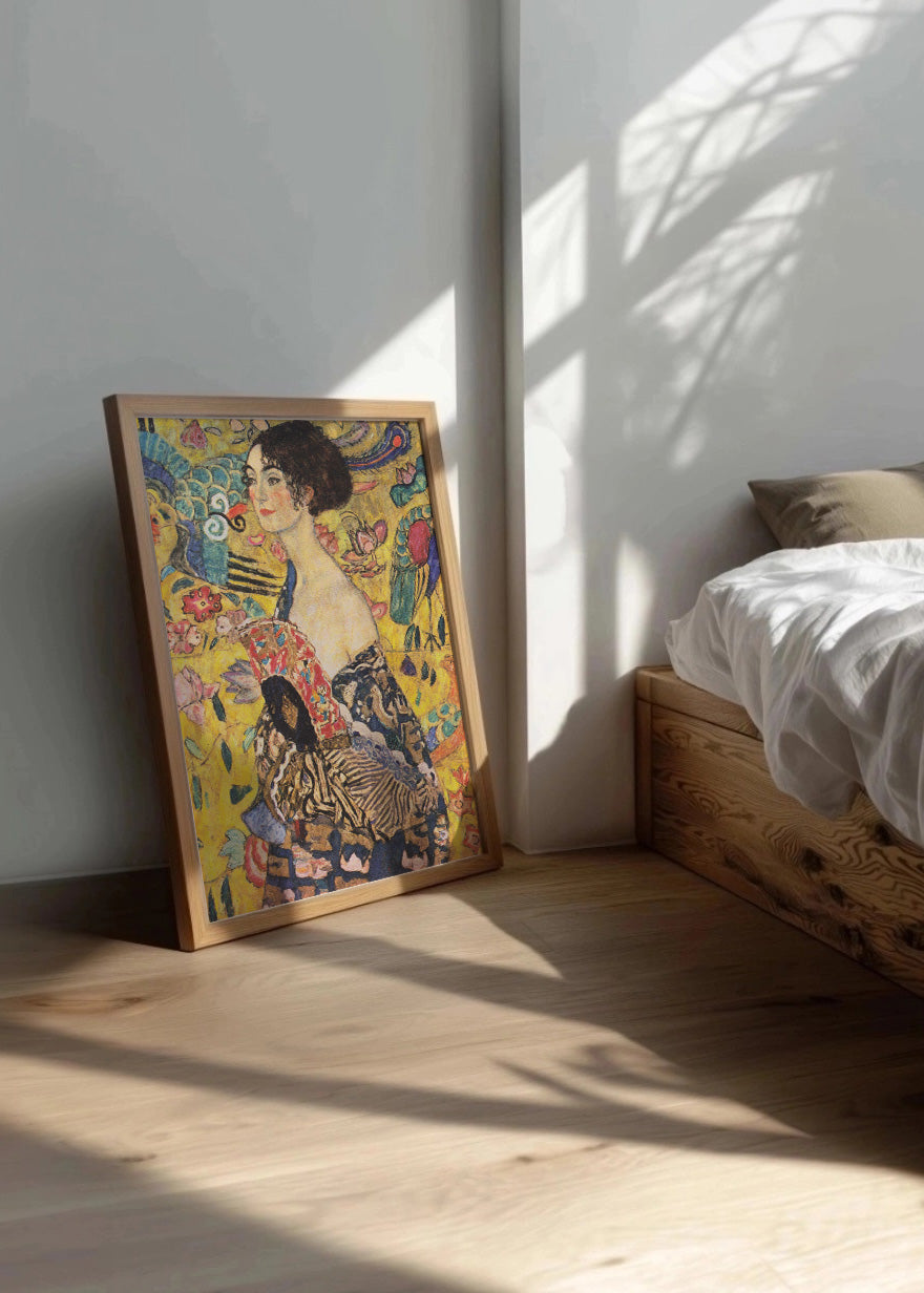 Cuadro Dama con el abanico (Gustav Klimt)