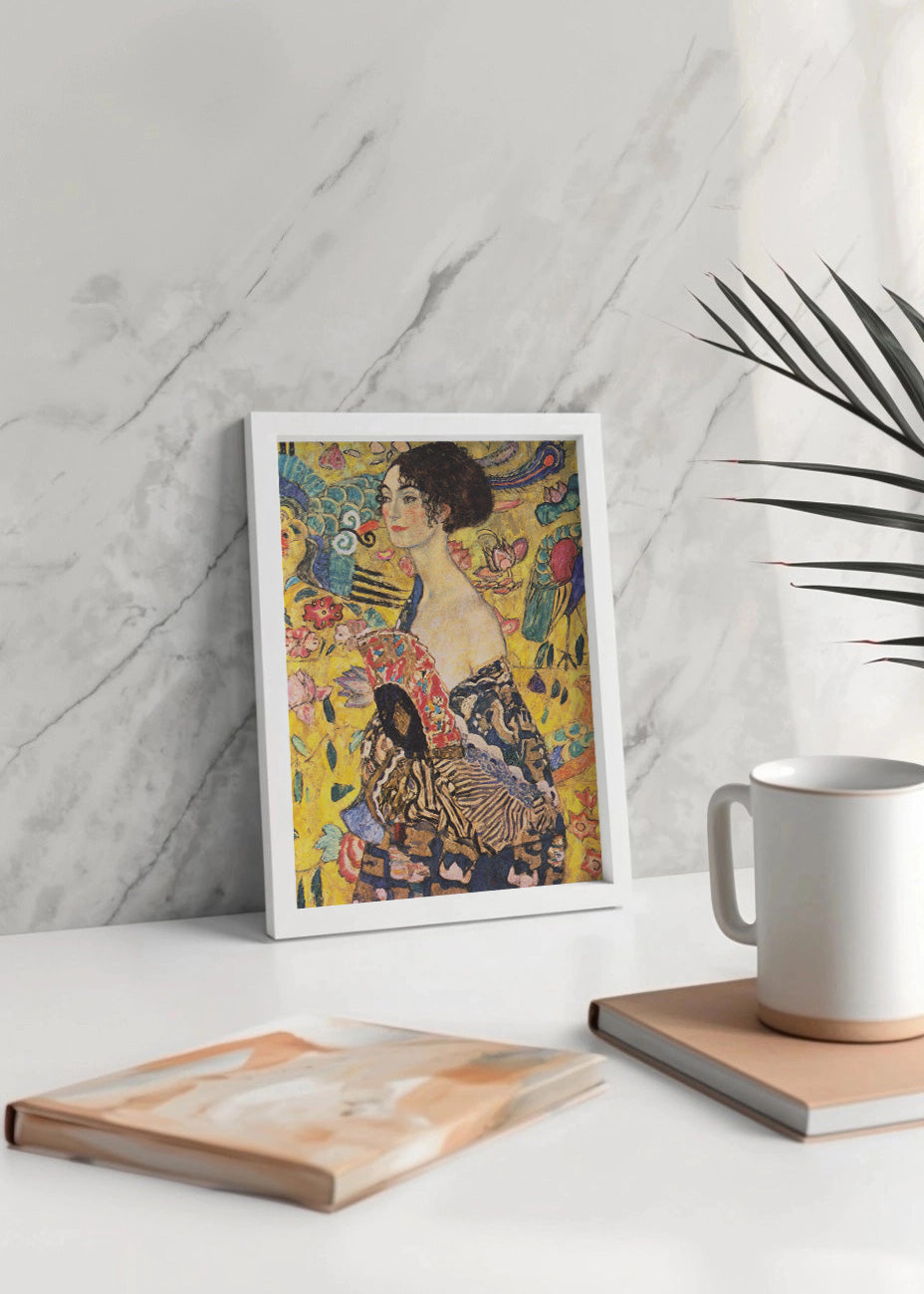 Cuadro Dama con el abanico (Gustav Klimt)