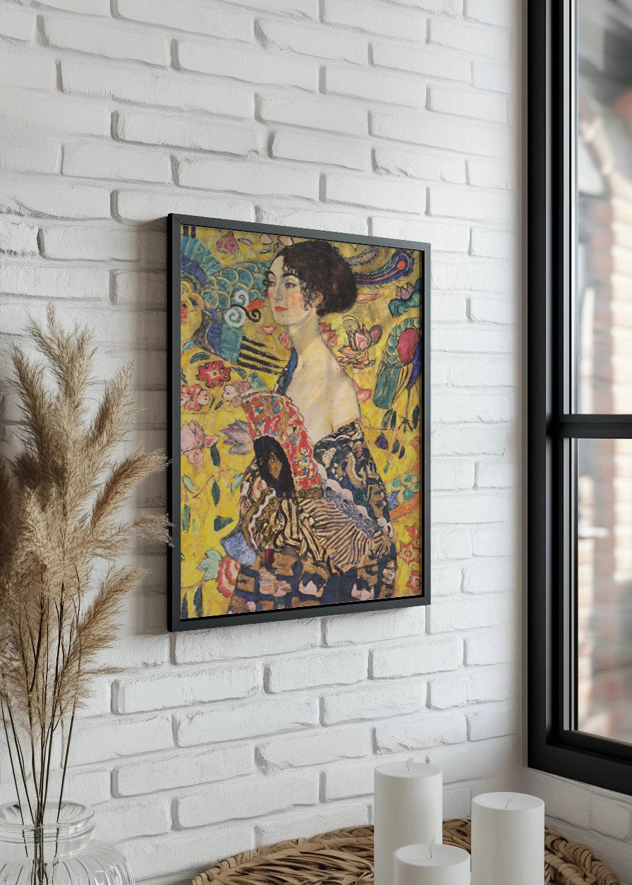 Cuadro Dama con el abanico (Gustav Klimt)