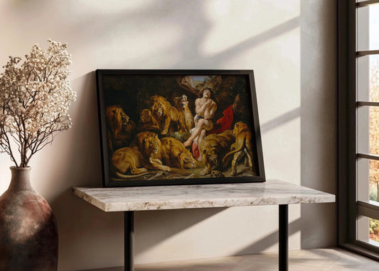 Cuadro Daniel en el foso de los leones (Rubens)