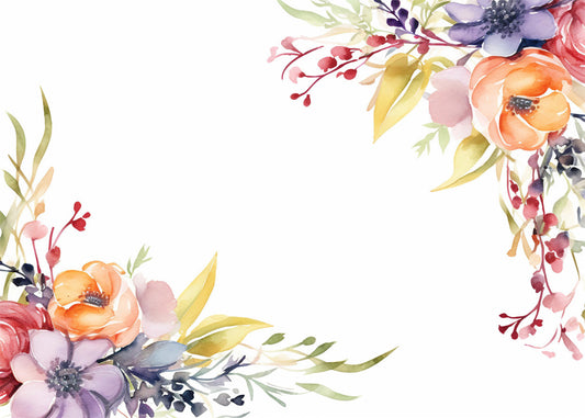 Cuadro Decoración de flores - esquinas