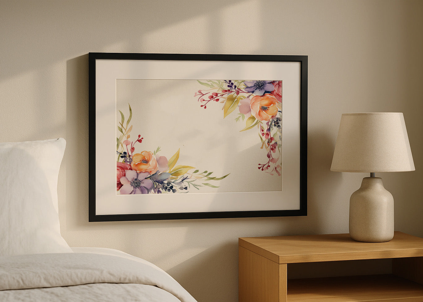 Cuadro Decoración de flores - esquinas