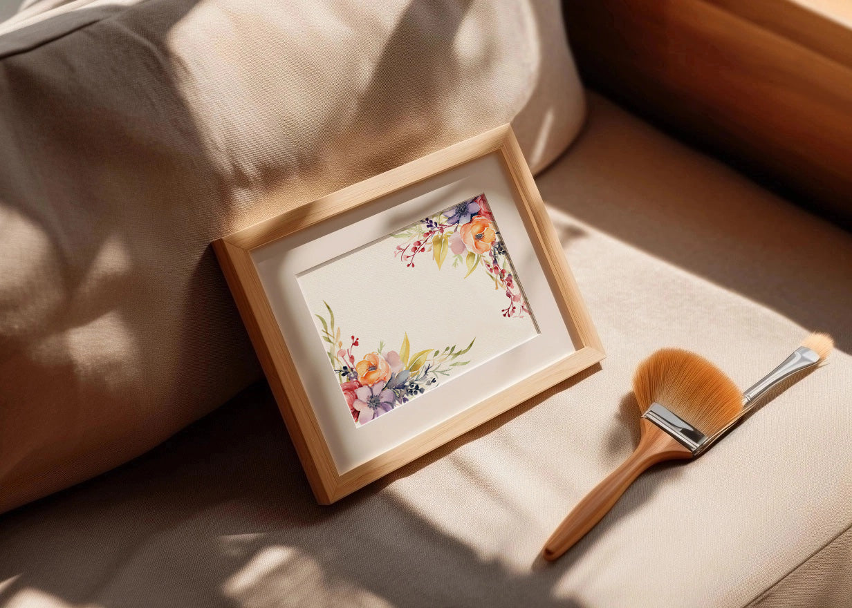 Cuadro Decoración de flores - esquinas