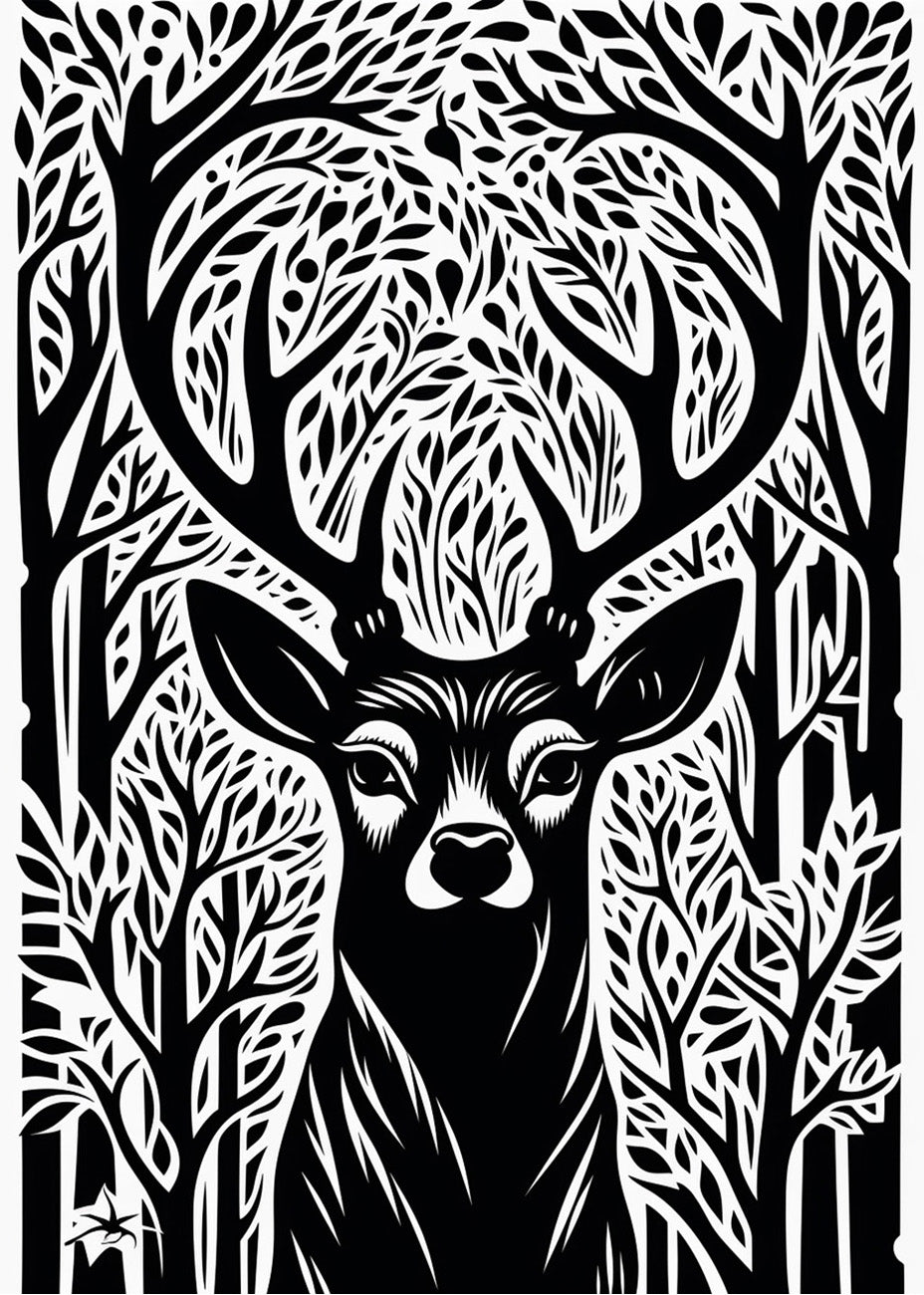 Cuadro Deer portrait