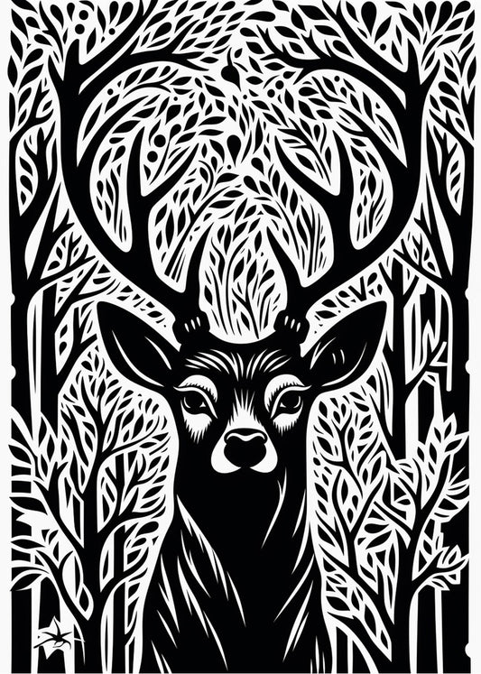 Cuadro Deer portrait