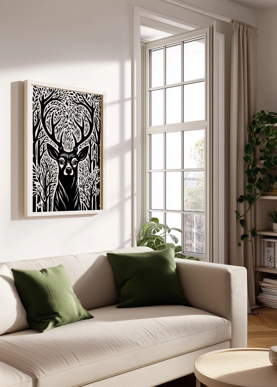 Cuadro Deer portrait