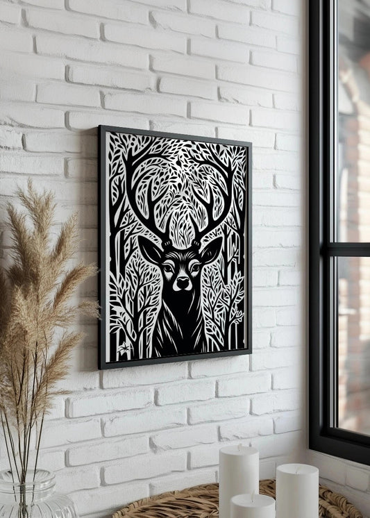 Cuadro Deer portrait