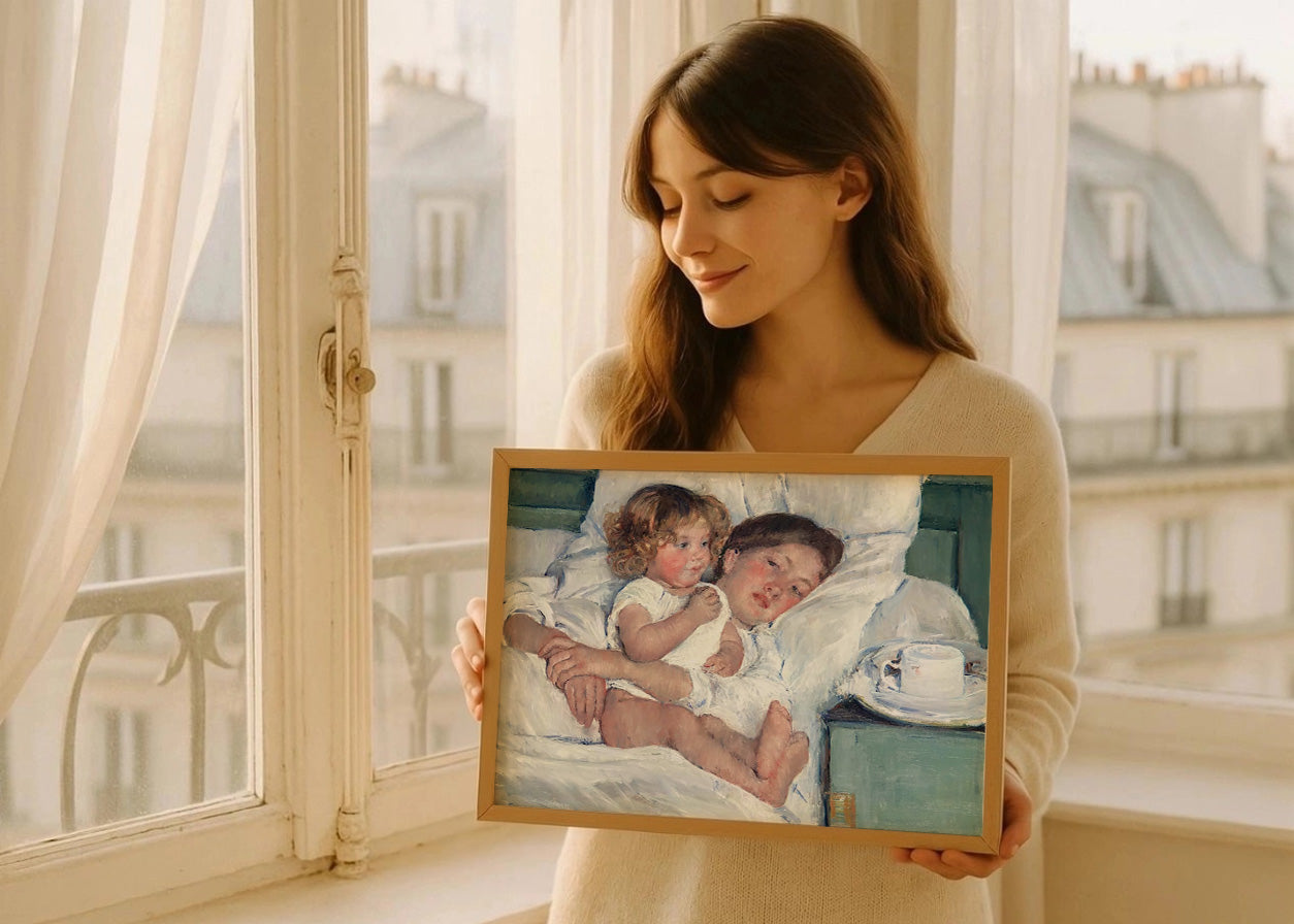 Cuadro Desayuno en la cama (Mary Cassatt)