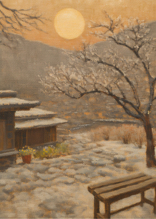 Cuadro Descanso bajo la nieve