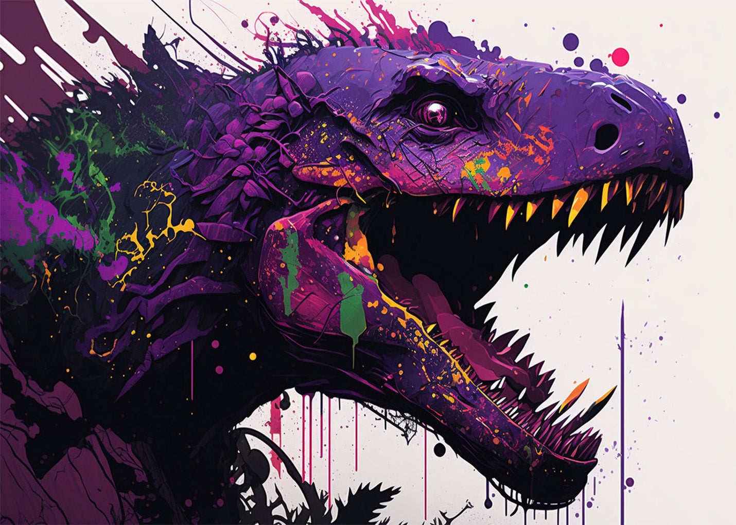 Cuadro Dinosaurio morado