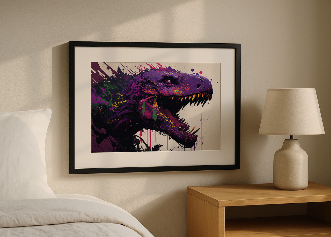 Cuadro Dinosaurio morado