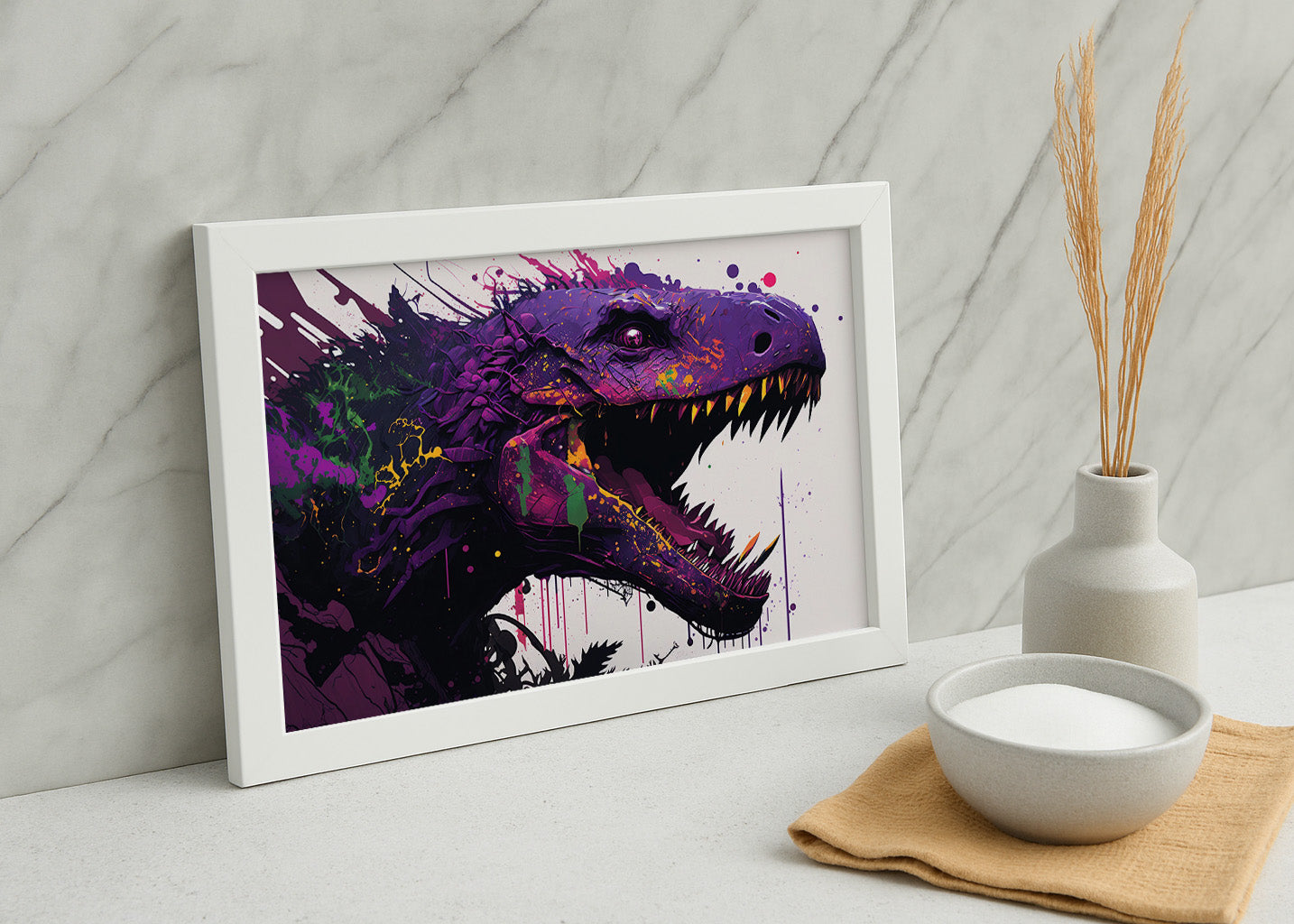 Cuadro Dinosaurio morado