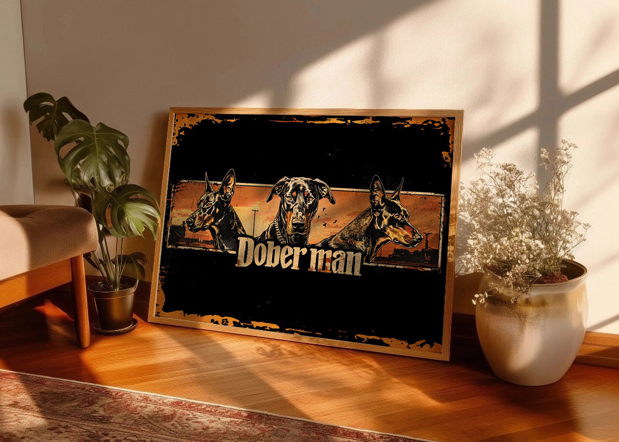 Cuadro Doberman three