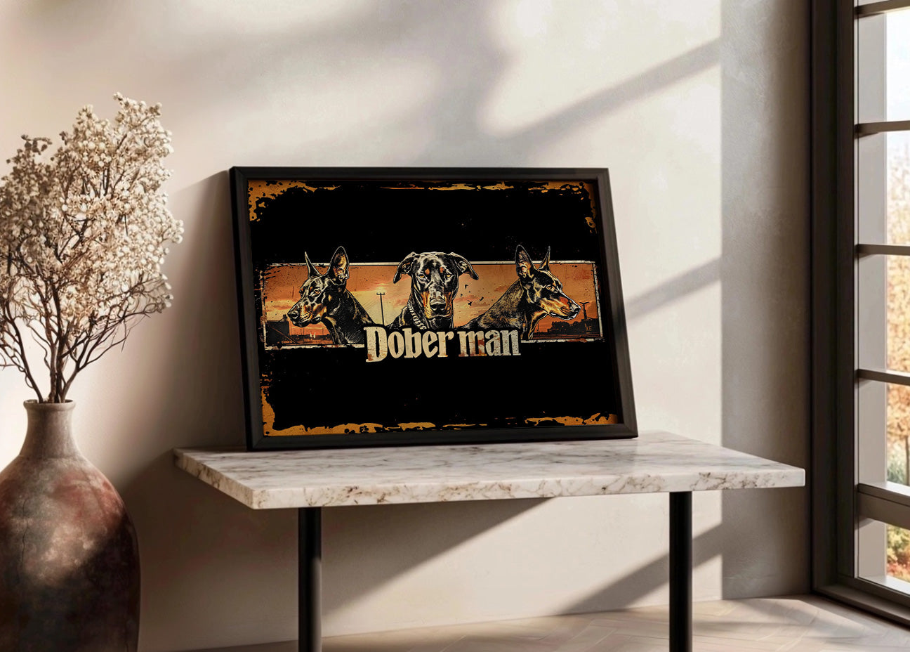 Cuadro Doberman three