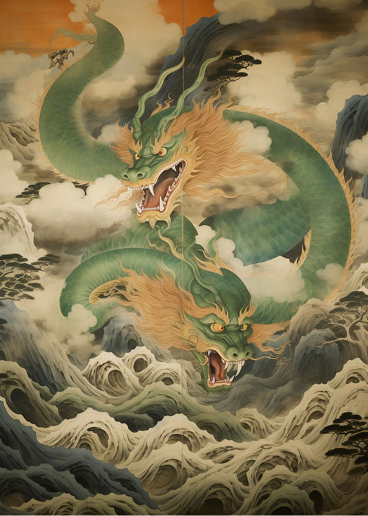 Cuadro Dragón japonés