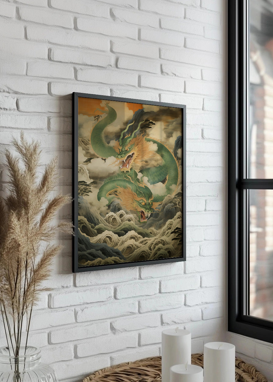 Cuadro Dragón japonés