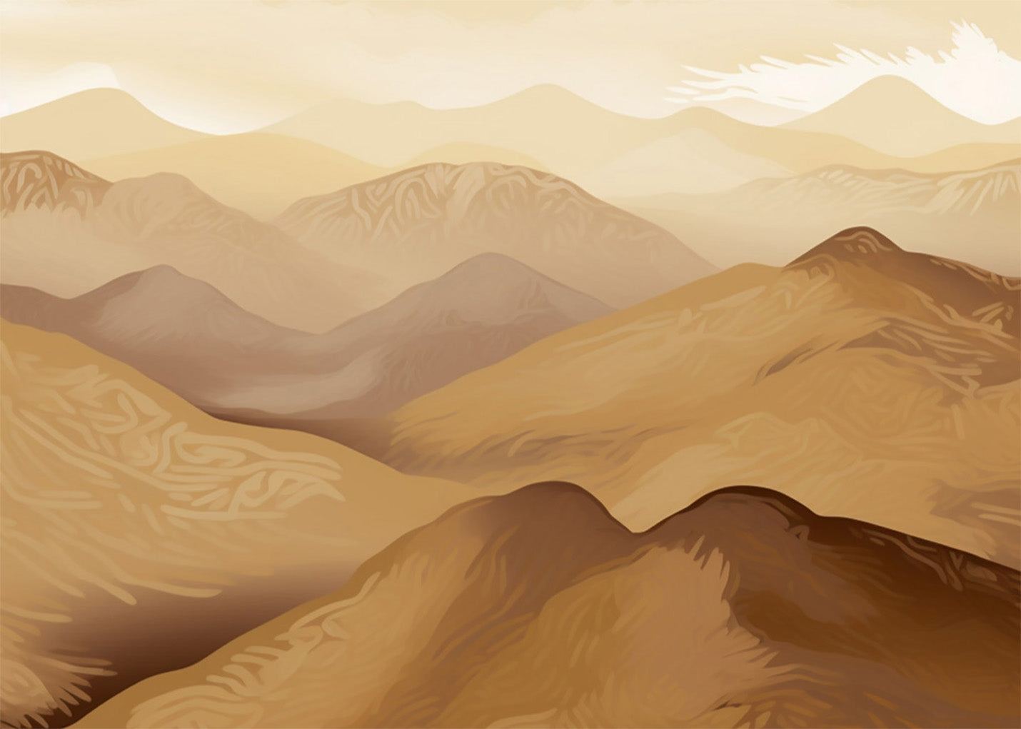 Cuadro Dunas y montañas