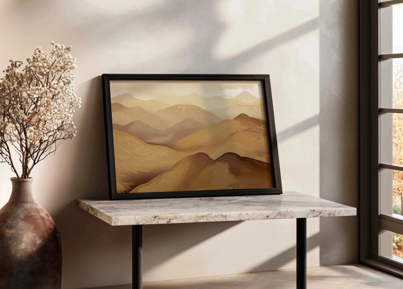 Cuadro Dunas y montañas