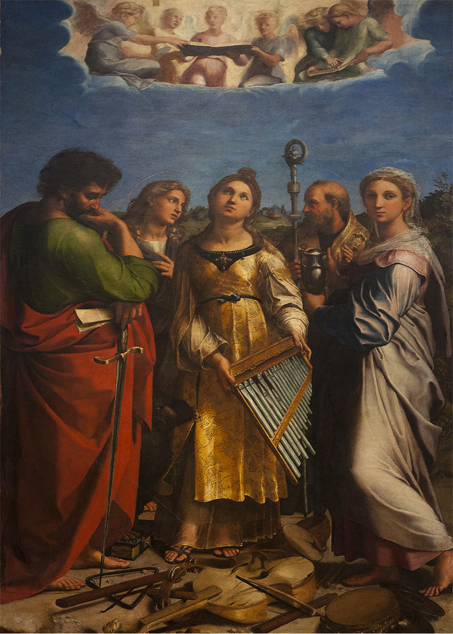 Cuadro El Éxtasis de Santa Cecilia (Rafael Sanzio)