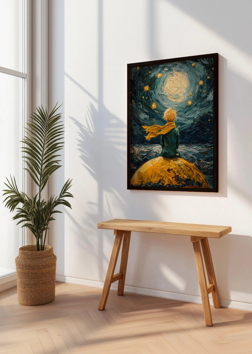 Cuadro El Principito al estilo Van Gogh