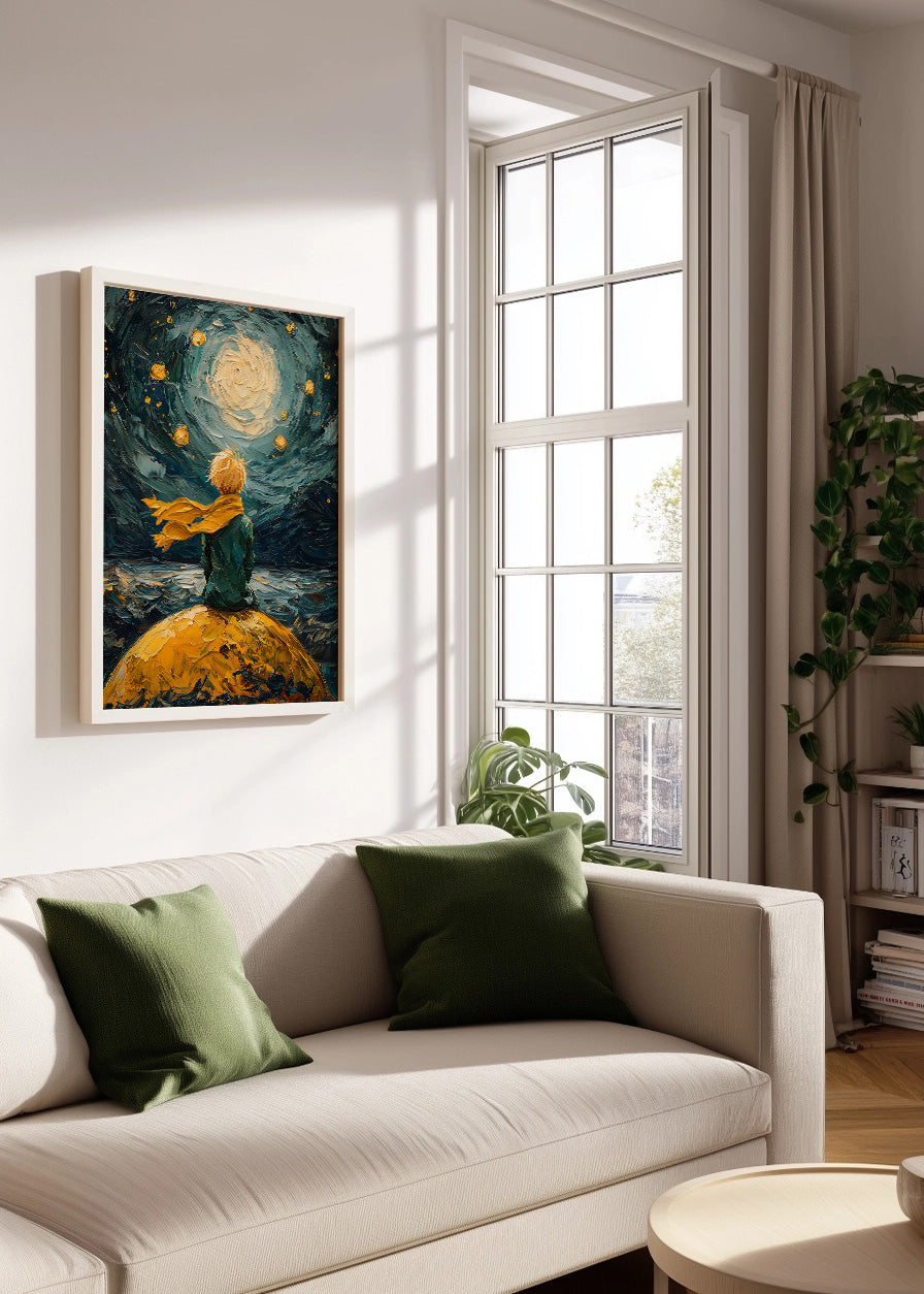 Cuadro El Principito al estilo Van Gogh