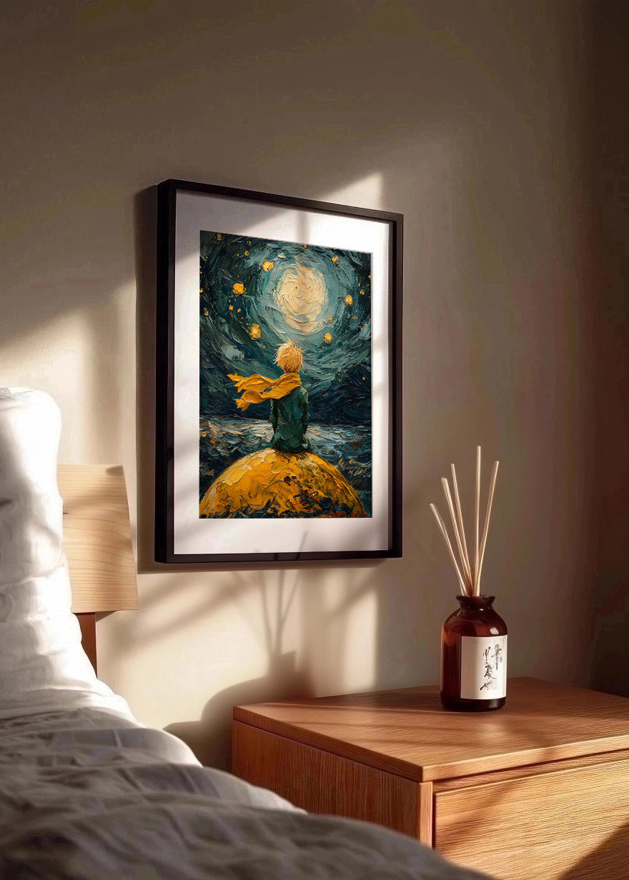 Cuadro El Principito al estilo Van Gogh