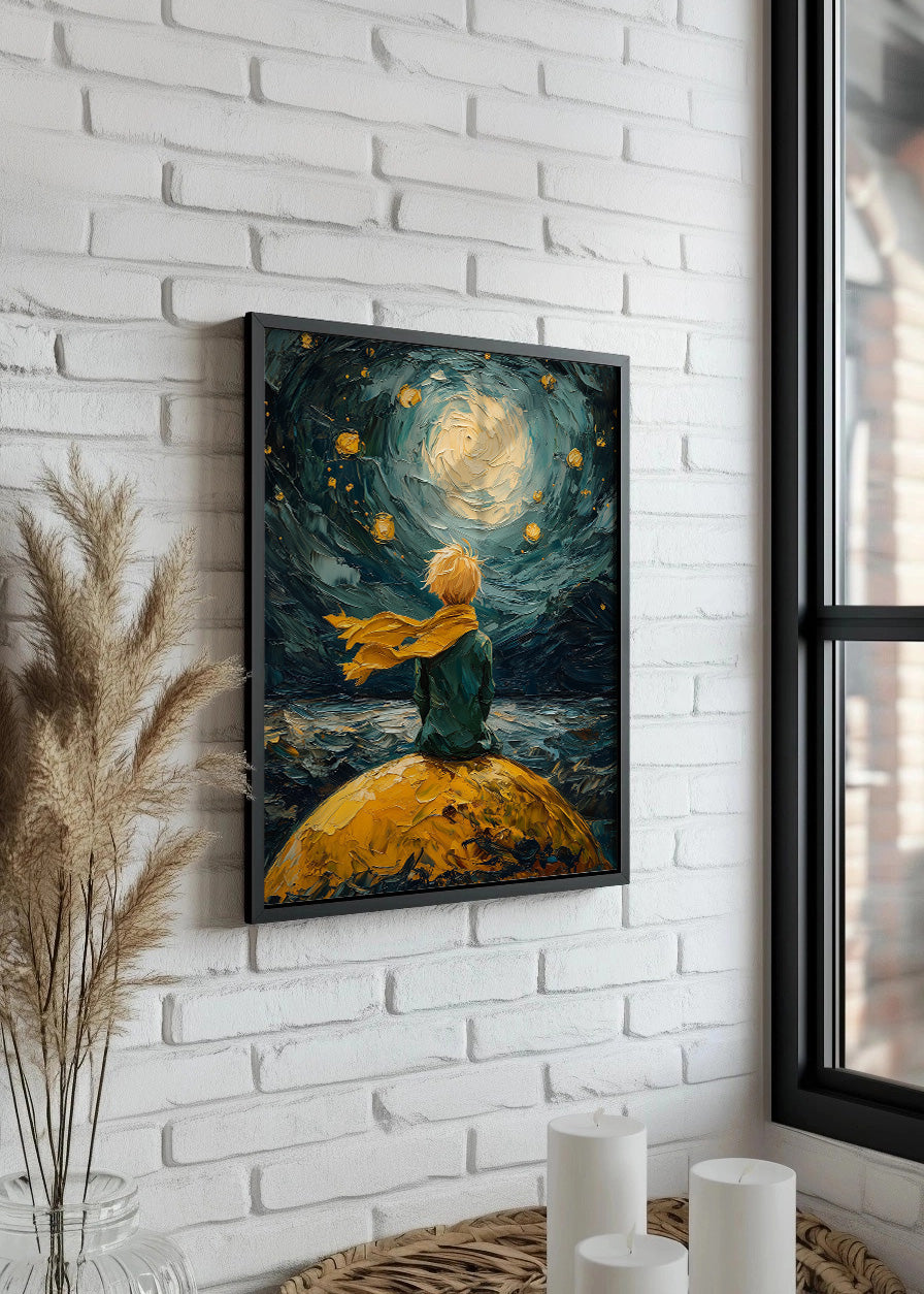 Cuadro El Principito al estilo Van Gogh