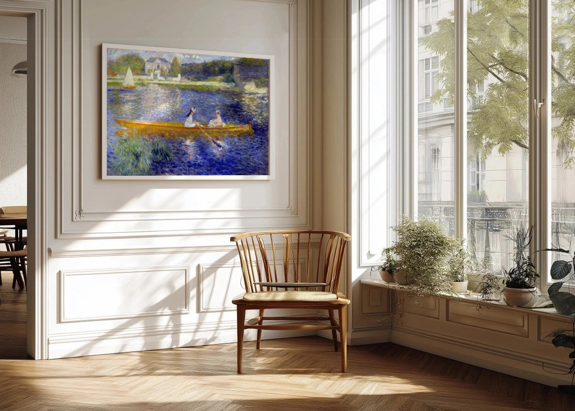 Cuadro El Sena en Asnieres - El esquife (Renoir)
