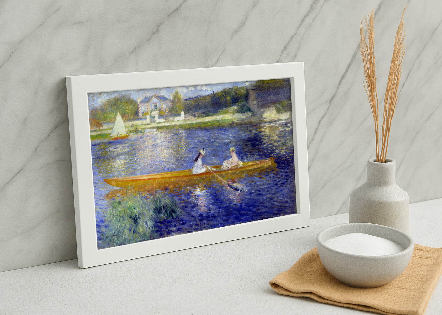 Cuadro El Sena en Asnieres - El esquife (Renoir)