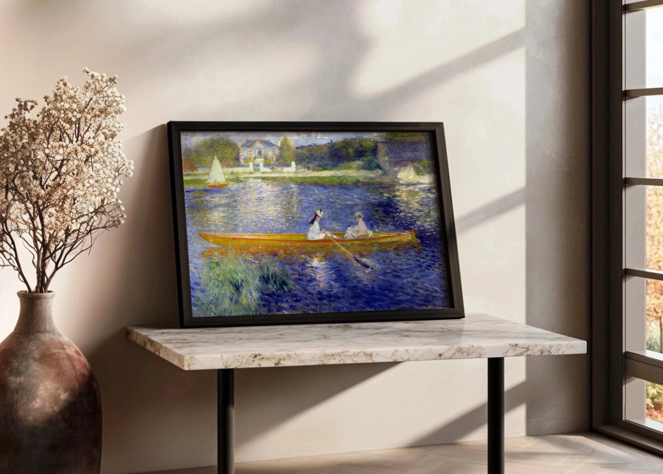 Cuadro El Sena en Asnieres - El esquife (Renoir)