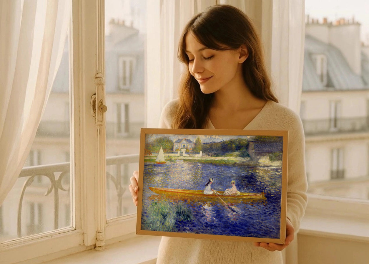 Cuadro El Sena en Asnieres - El esquife (Renoir)