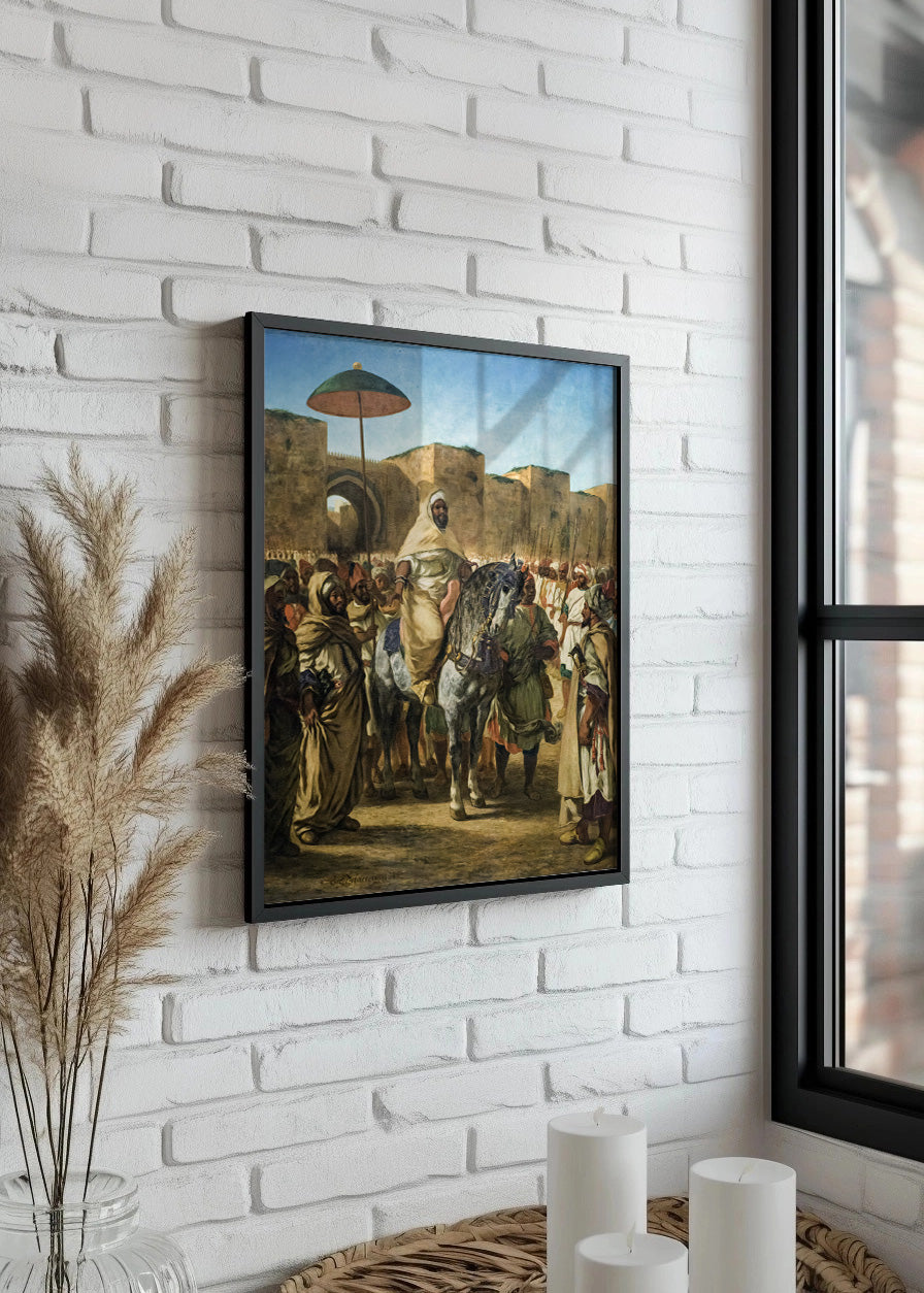 Cuadro El Sultán de Marruecos (Eugene Delacroix)