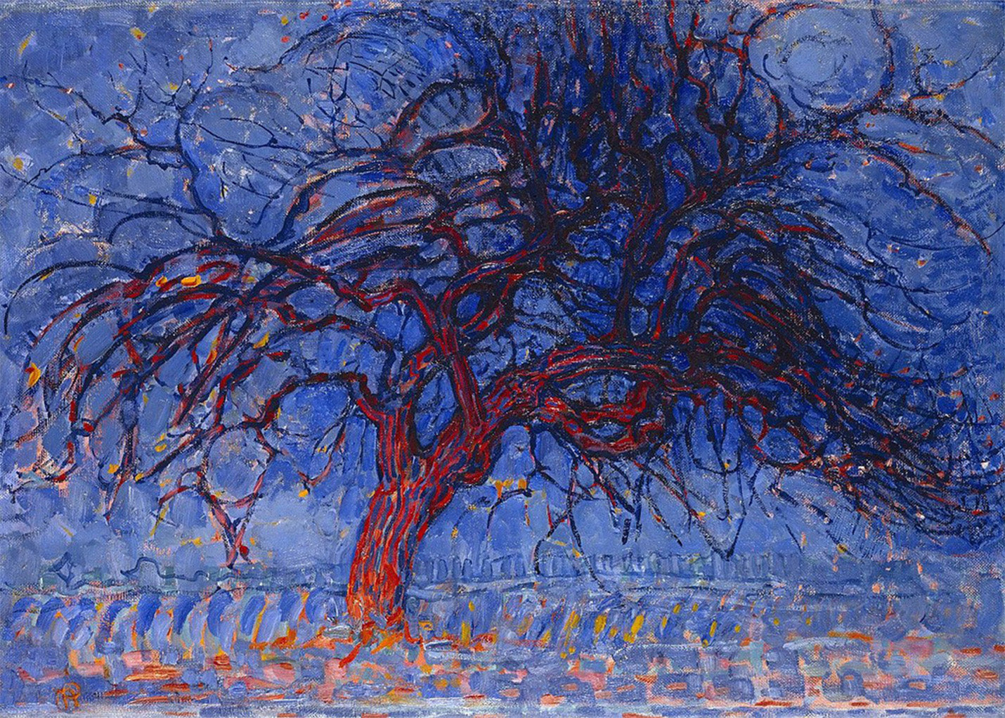Cuadro El arbol rojo (Mondrian)