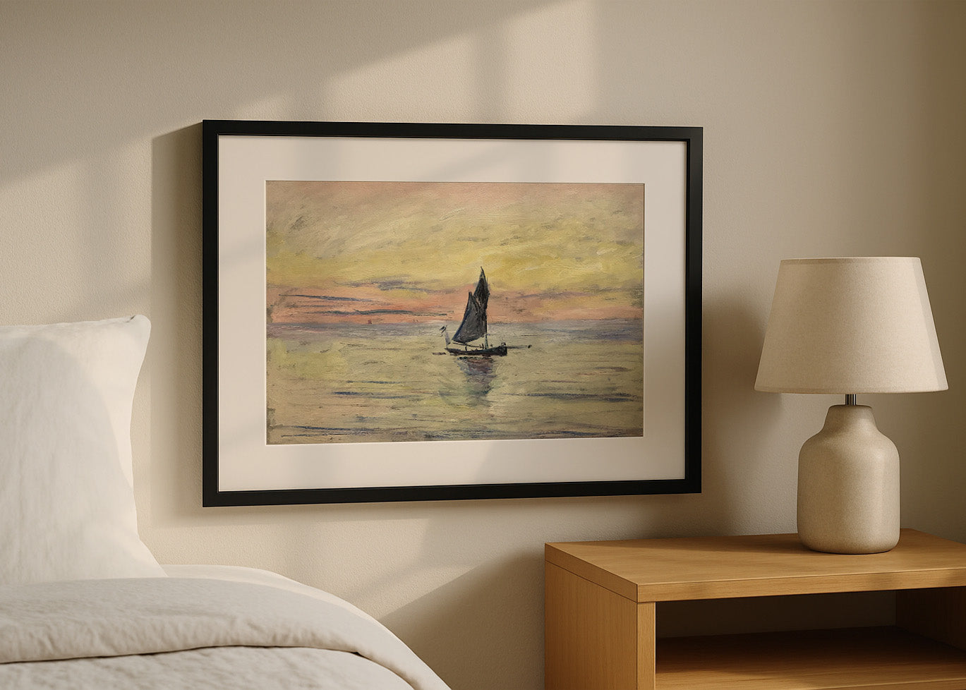Cuadro El barco de vela, efecto tarde (Claude Monet)