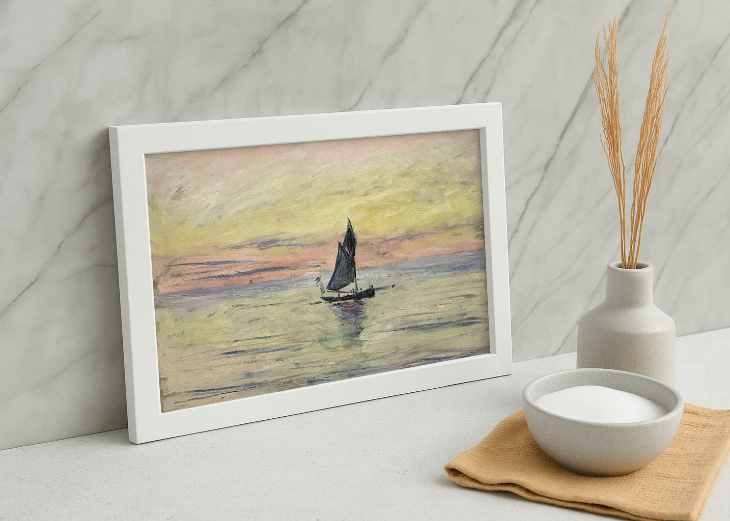 Cuadro El barco de vela, efecto tarde (Claude Monet)