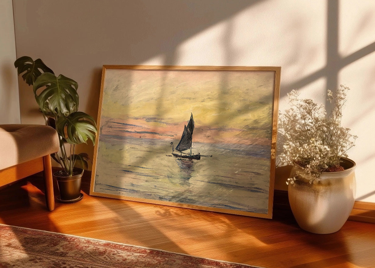Cuadro El barco de vela, efecto tarde (Claude Monet)