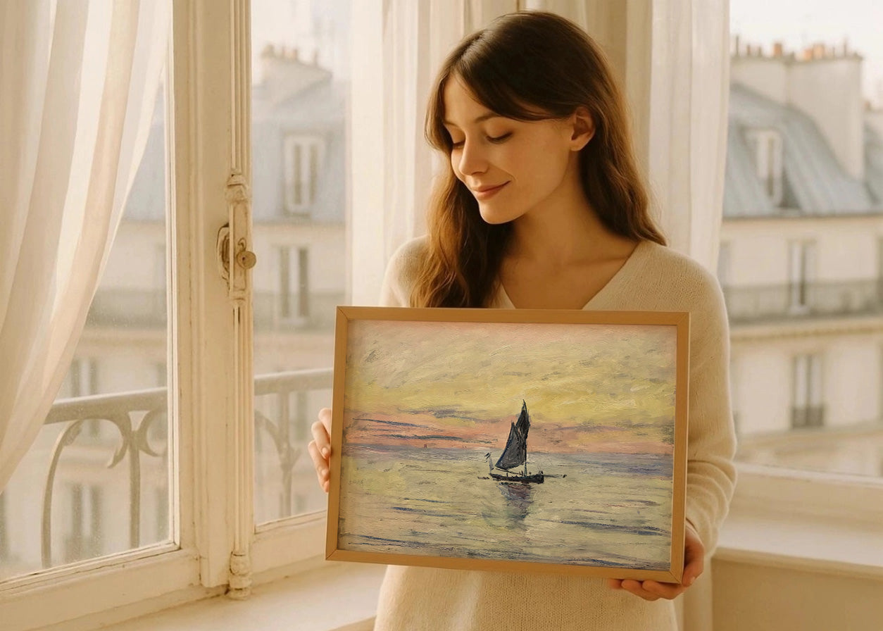 Cuadro El barco de vela, efecto tarde (Claude Monet)