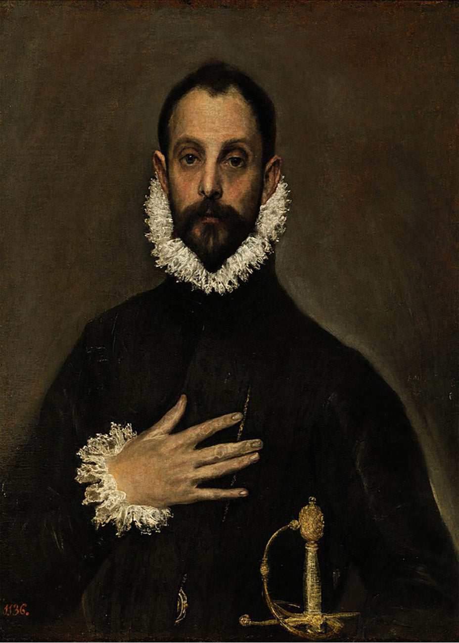 Cuadro El caballero de la mano en el pecho (El Greco)