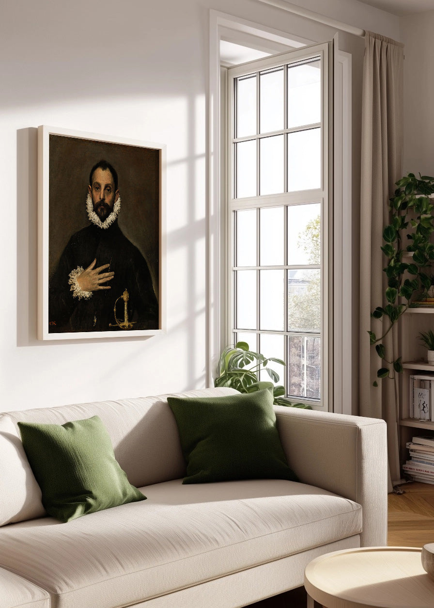Cuadro El caballero de la mano en el pecho (El Greco)