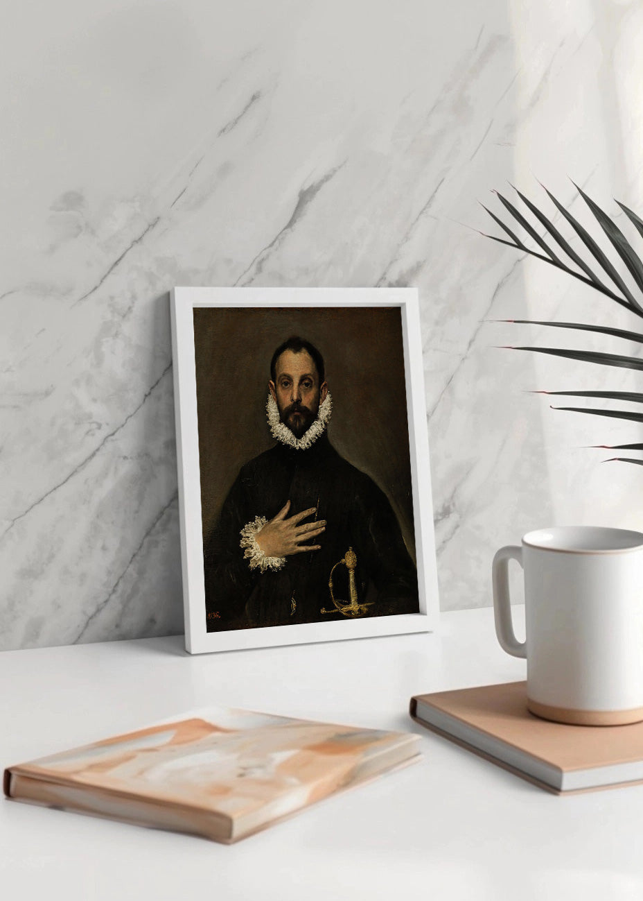 Cuadro El caballero de la mano en el pecho (El Greco)