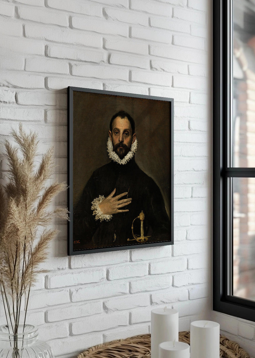 Cuadro El caballero de la mano en el pecho (El Greco)