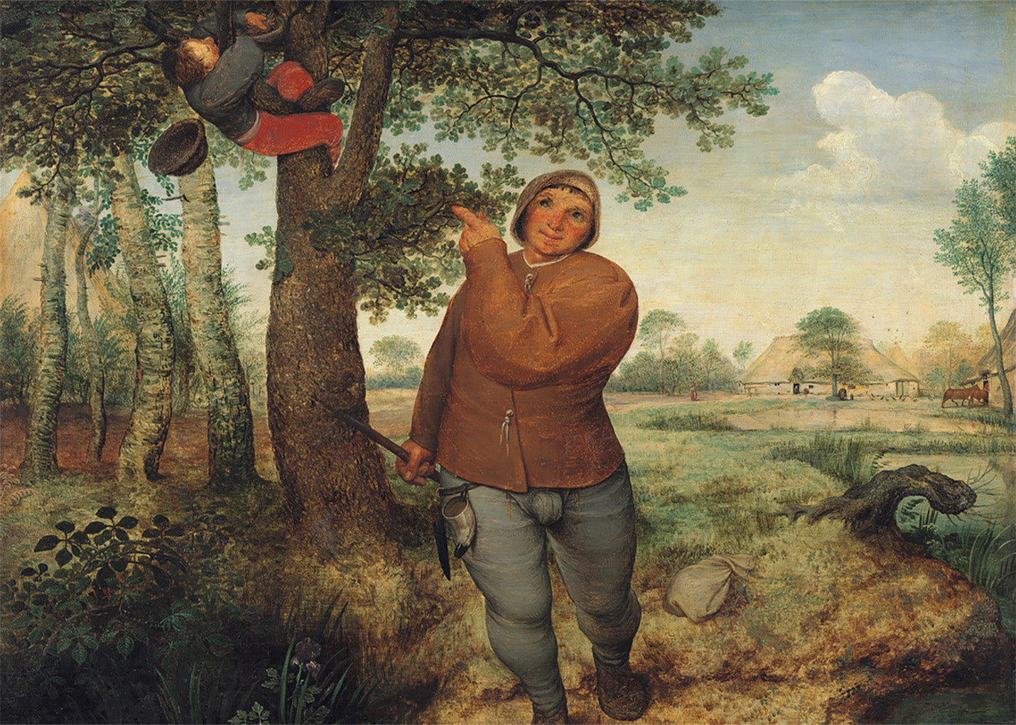 Cuadro El campesino y el nido de pájaros (Pieter Bruegel el Viejo)