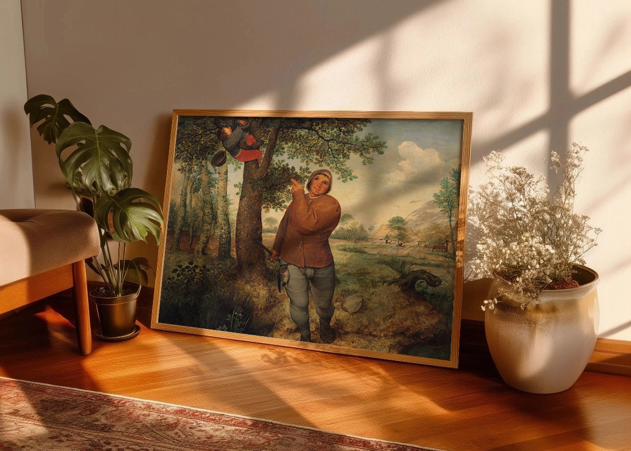 Cuadro El campesino y el nido de pájaros (Pieter Bruegel el Viejo)