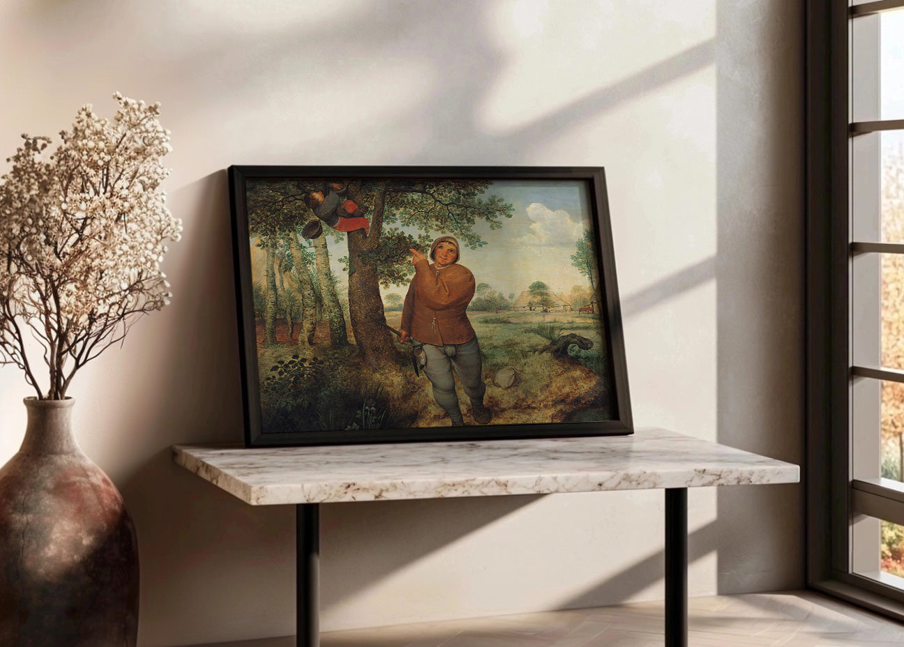 Cuadro El campesino y el nido de pájaros (Pieter Bruegel el Viejo)